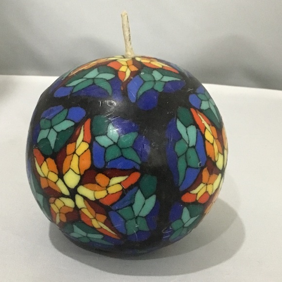 Handmade floral candle